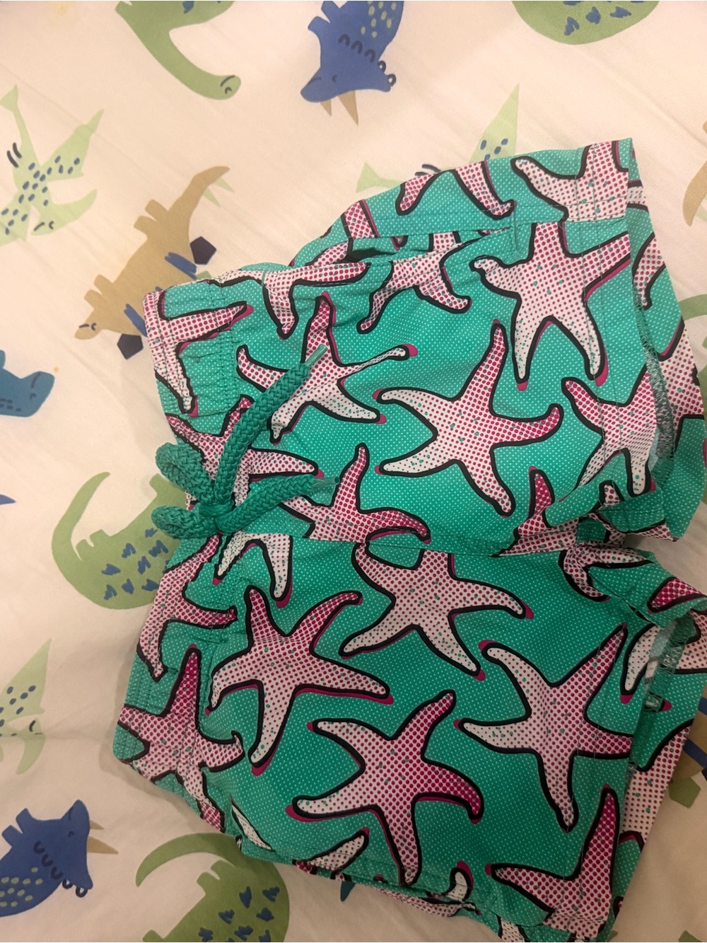 Vilebrequin Teal & Pink Starfish Kids Swim Shorts